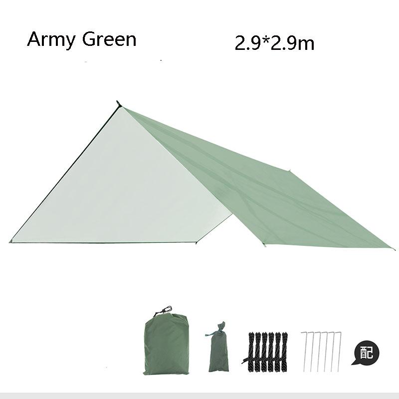 

Водонепроницаемая палатка-шатер 210T ткань Оксфорд навес от солнца складной тент для кемпинга пикника ветрозащита защита от УФ-лучей Silver coated армия зеленый