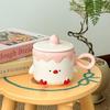 Cute Chick Ceramic Mug with Lid
