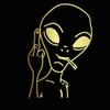 HungMieh Car Stickers Funny Alien Personality Ufo Decals Laser Vinyl Sticker Car 3D Car Styling Decoration 10.3X15cm