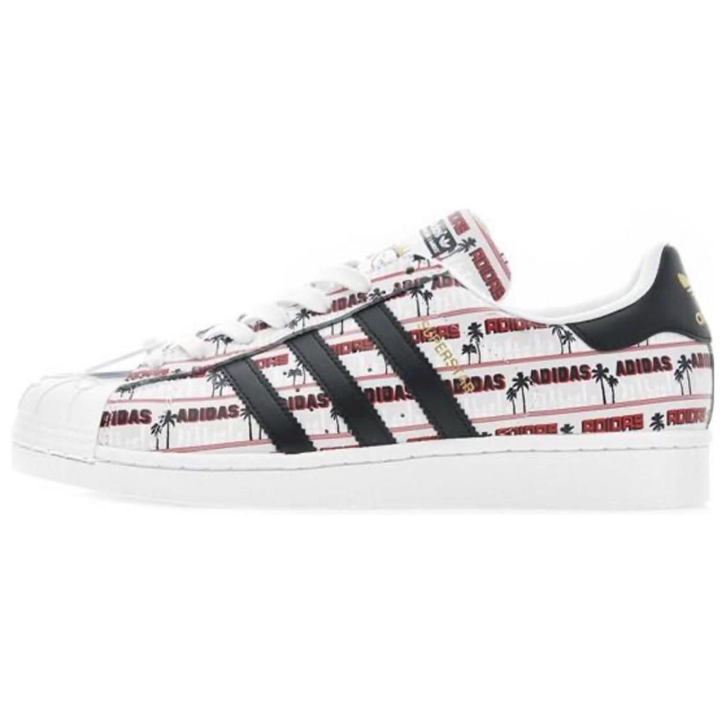Nigo X Adidas Superstar Bearfoot Palm Tree Unisex Sneakers White Footwear-White Core-Black S75556