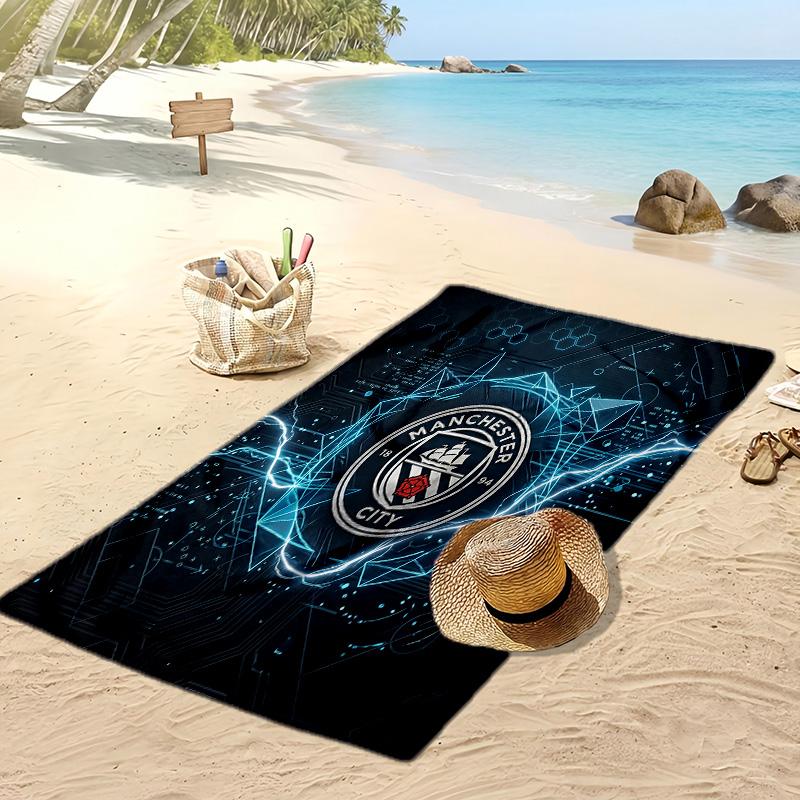 Manchester City Printed Beach Towel Quick Dry Soft TowelPortable Large Rectangular Beach Blanket for Travel Swimming Pool