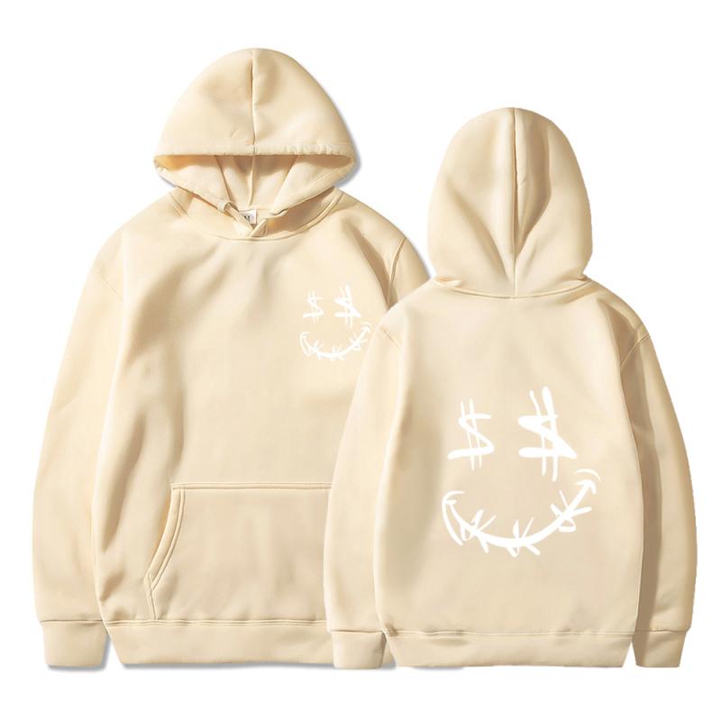 Fall/Winter Fashion Sweatshirt White Clown US Dollar Eye Print Shirt and Hat  Men's and Women's Hooded Sweatshirt