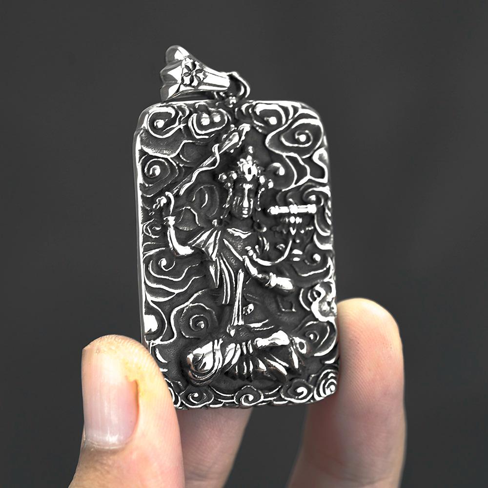 Retro Znamení Zvěrokruhu Buddha Přívěsek Náhrdelník: Trendy etnický styl pro muže a ženy, s osmi ochránci