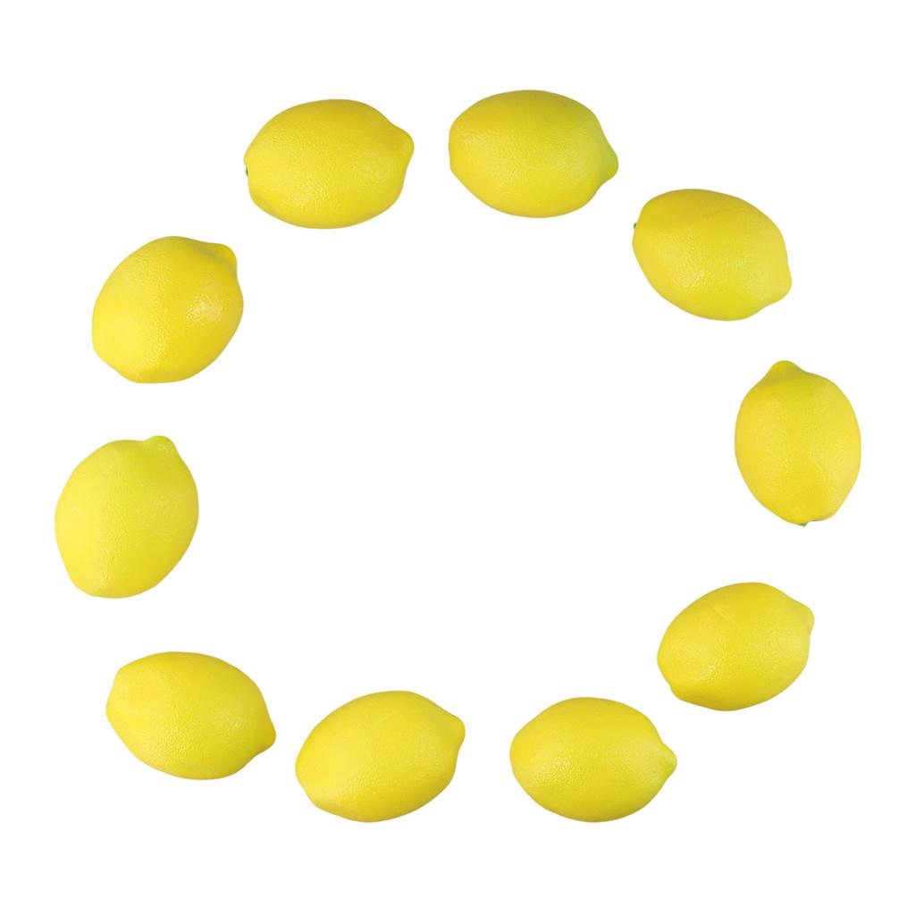 Artificial Lemon Decor Fake Lemon Props Foam Fruit Model Photo Props