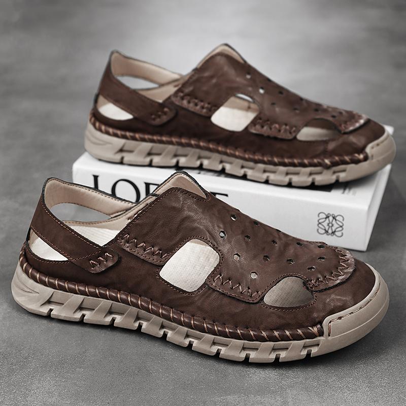 Fashion New Summer Outdoor Sandals for Men Luxury Brand Beach Shoes Anti-Slip Man Hiking Sandals Hollow Out Shoes Quick Dry Mens Sandaly