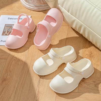 EVA Hole Shoes Women's Thick Soles Step On Shit Feeling Outside Wear New Home Non-slip Fashion Cool Slippers Direct Sales