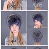 Autumn and Winter Women's Rabbit Fur Cap Casual Warm Ear Protection Knitted Caps