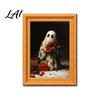 Festive Home Office Whiteboard Magnets Small Fridge Picture Frame Funny Ghost Pattern Magnetic Vintage Decorative for Metal Surfaces Mini Gold Frame