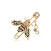 1pc Luxury Full Crystal Gold Color Bee Brooches For Woman Shiny Hollow Bee Brooch Pin For Coat Scraf Fine Jewelry