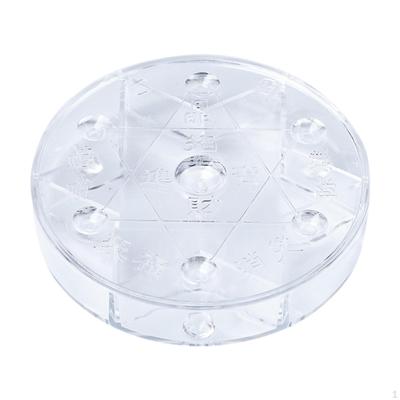 Crystal Tray Display Stand Storage Jewelry Plate Clear Holder Hexagram for