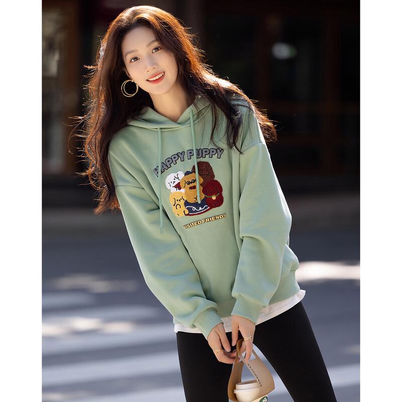 Demana Women's Winter Casual Hooded Fleece-Lined Sweatshirt