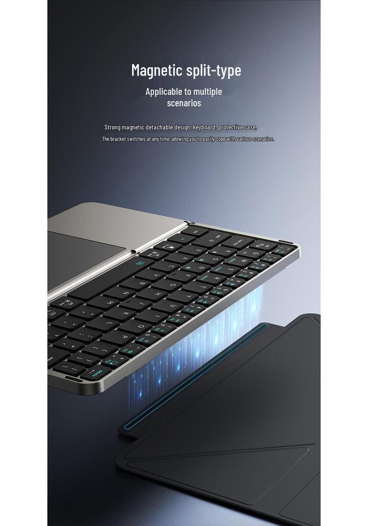 Universal Foldable Bluetooth Keyboard: Portable, Lightweight, Rechargeable, for Phone & Tablet