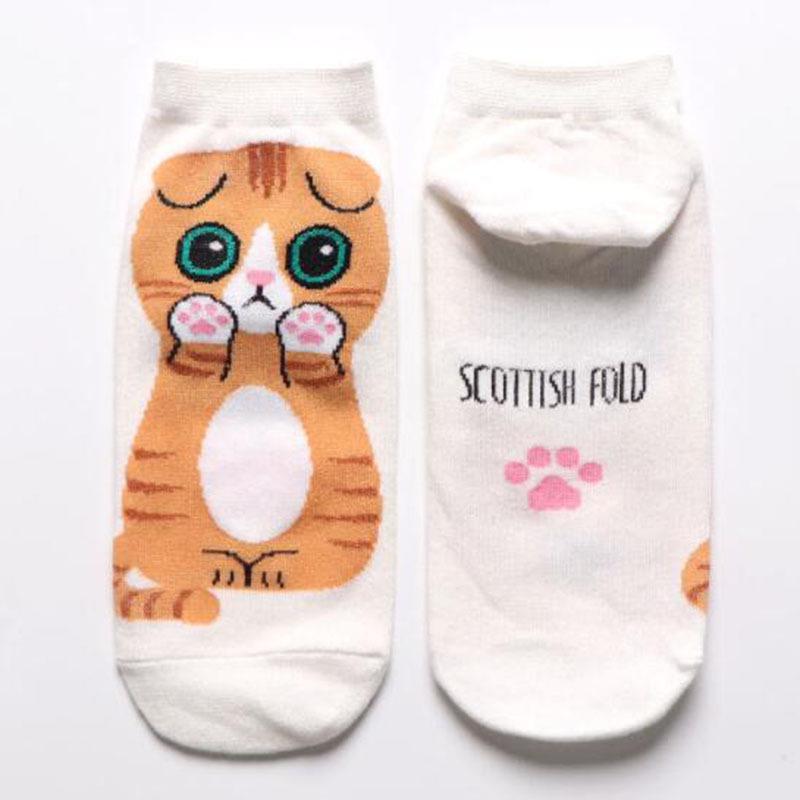 Spring/Summer Women's Cotton Ankle Socks - Japanese Style with Cartoon Animals
