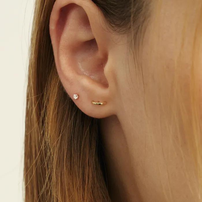 14k Crescent Moon Piercing (14k Gold) LCPI01
