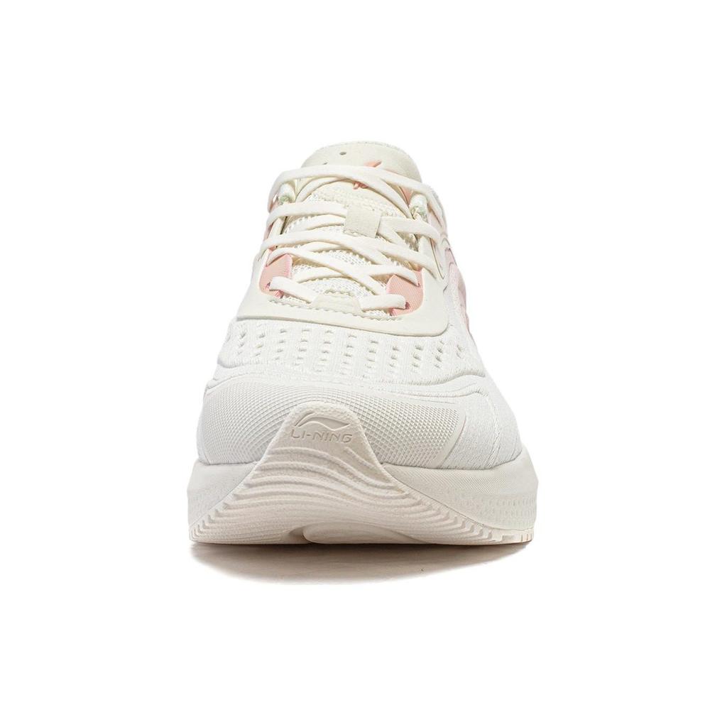 Li Ning EazGo Cushioning Abrasion Resistant Cushioning, Wear Resistant Low Top Running Shoes Women's White Pink ARST042-2