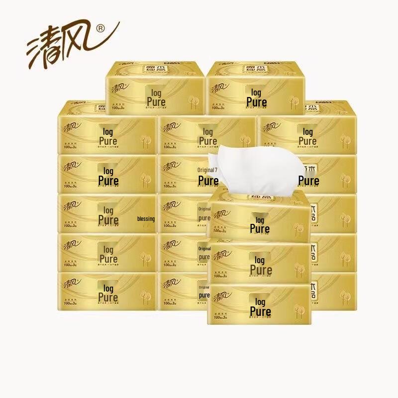 Qingfeng Original Wood Gold Series Facial Tissues