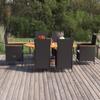 Day and Night - Day and Night Garden Dining Set 7 Pieces Black Synthetic Rattan