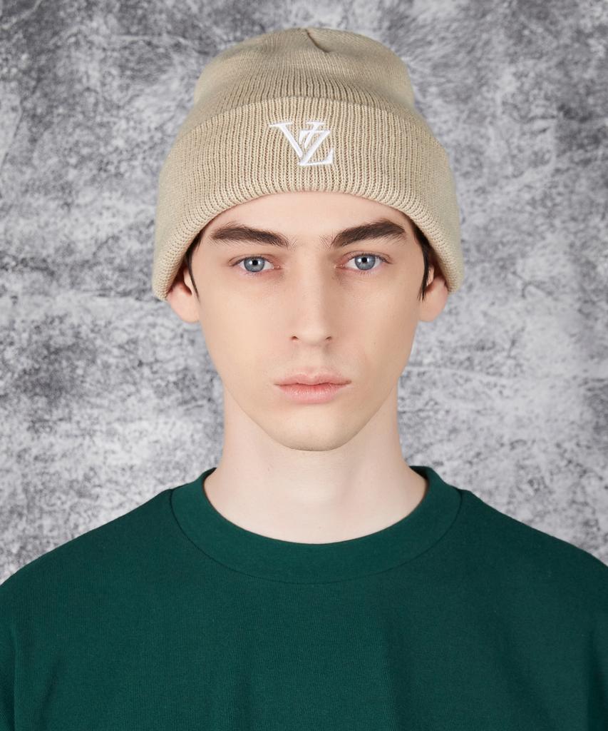 Bajal 3D Monogram Beanie Beige