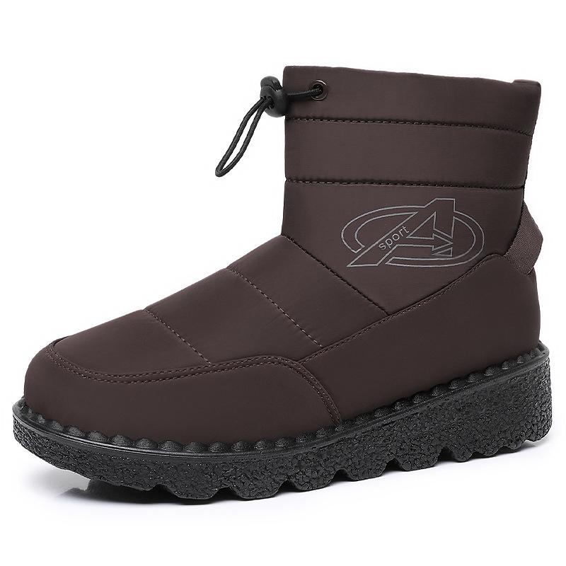 Women's Winter Snow Boots With Faux Fur Lined Warm Waterproof Walking Ankle Booties for Women Comfort Non-Slip Platform Short Boot Shoes With Zipper