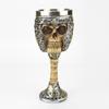 Gothic Goblet 3D Viking Stainless Steel Resin Skull Wine Goblet Dragon Claw Skeleton Spine Whiskey Cup Wine Glass for Halloween