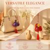 Polyester Fiber Key Pendant Zodiac Sheep Bag Charm Cute Plush Toy Ornament  Bag Decor