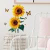 Sunflower Butterfly Bee Wall Sticker for Living Room, Bedroom, Entrance, Cabinet, or Window - MLA151