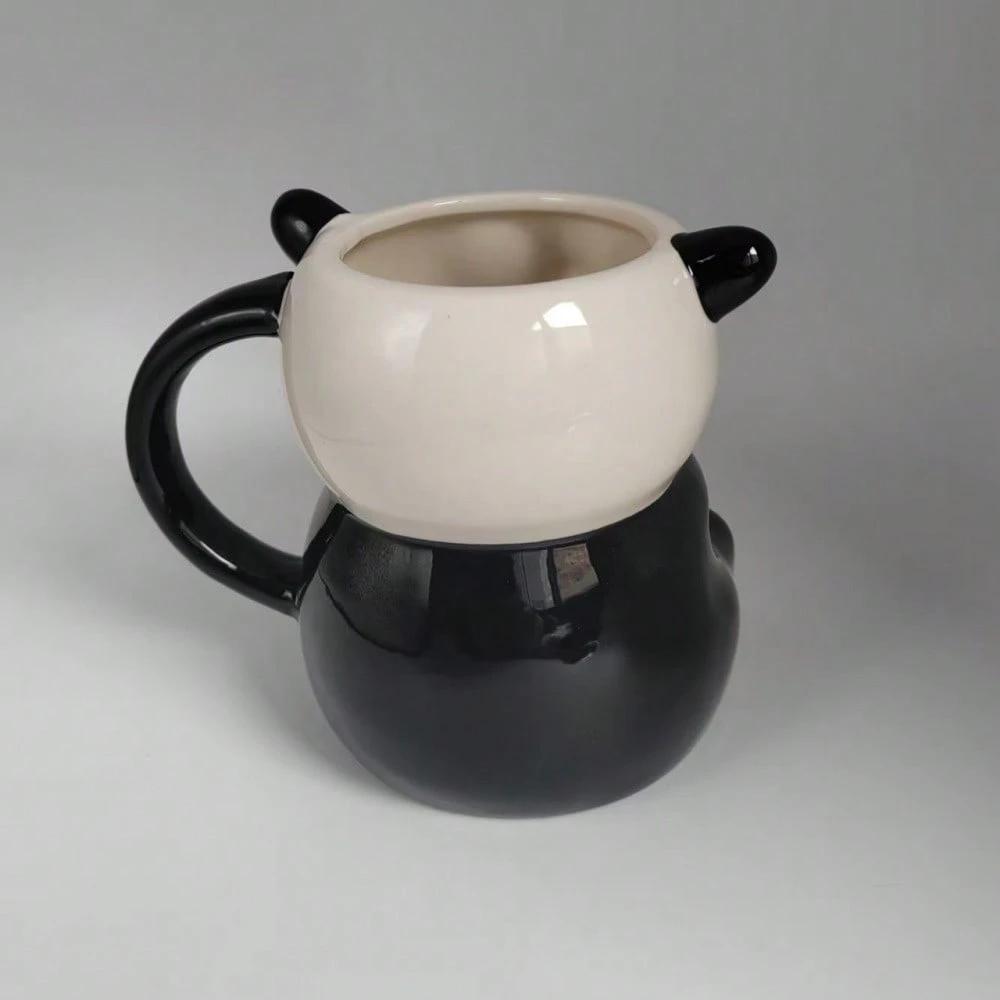 1pc Creative Panda Coffee Cup, Handmade Large Capacity Milk Cup, Animal Themed Juice Cup, Birthday, Christmas, Valentine's Day Gift Back To School