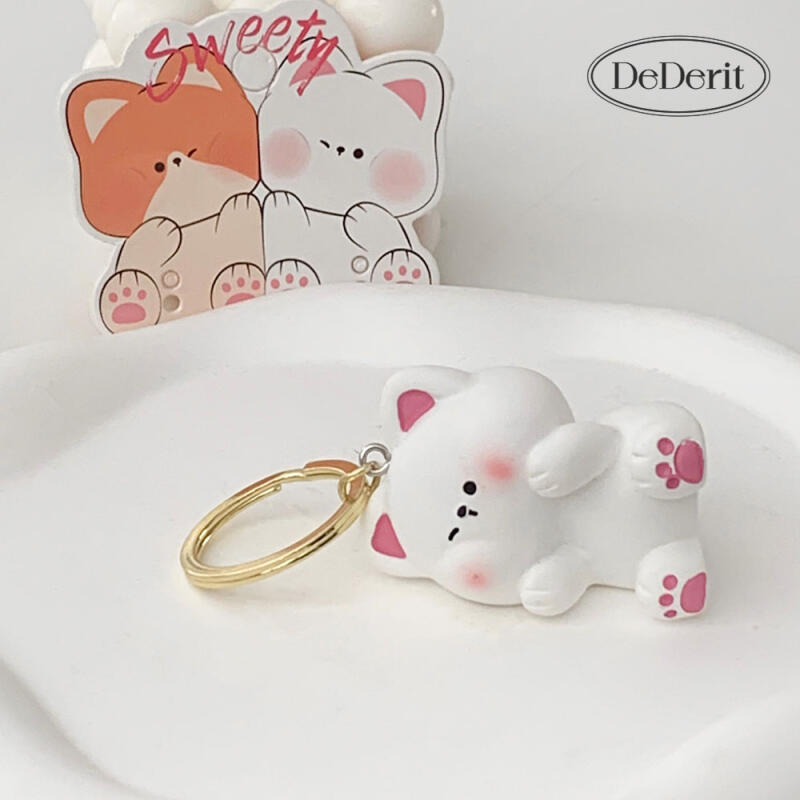 Cat Ball Magnet Doll Bag Keychain Bag Couple Keyring