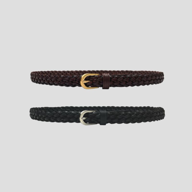 

MangoManyPlease WEAVING BELT (2colors) BROWN