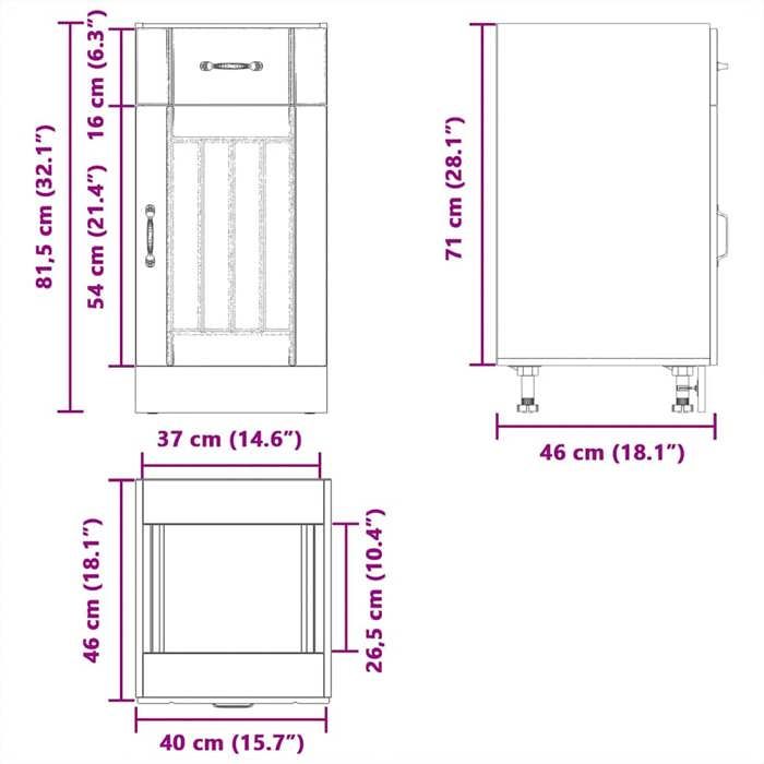 VidaXL Armoire de cuisine Lucca noir bois d'ingénierie, meuble d'évier, meuble de cuisine avec tiroir, meuble de cuisine à 853708