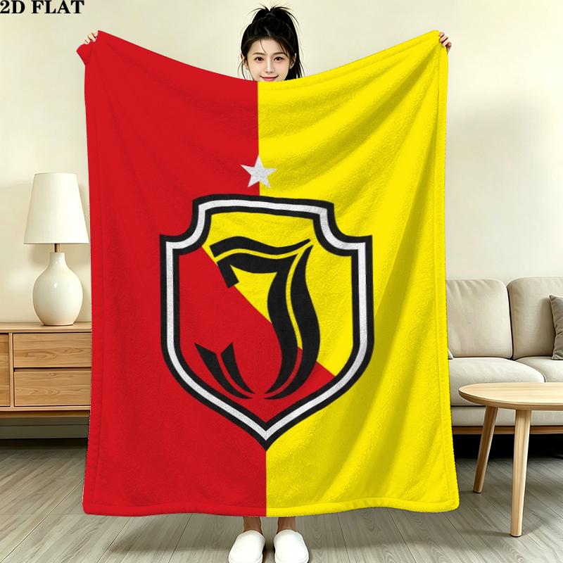 Jagiellonia Biaystok Print Flanelldecke, Hohe Qualität, Bequem für alle Jahreszeiten, Heimdekoration, Wärme und Komfort, Perfekt für Weihnachtsgeschenke