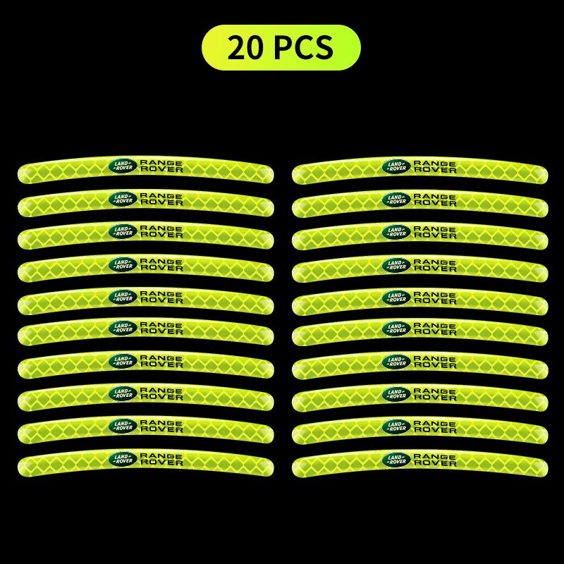 Car Wheel Tire Rim Hub Reflective Luminous Emblem Sticker Styling for Land Rover Discovery Range Rover Evpque Defender Car Eyeglass Rover L322 L405