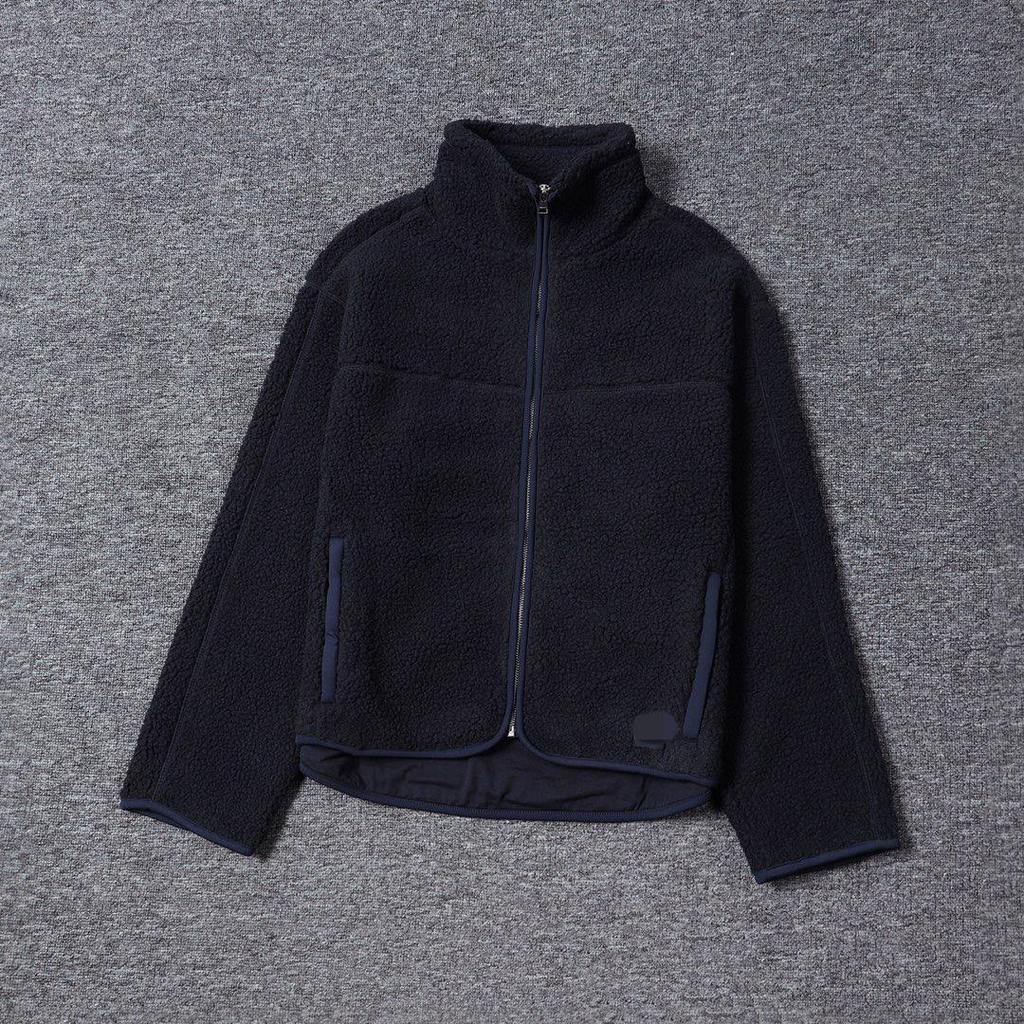 Elegant High-End Women's Lambswool Zipper Stand Collar Jacket for Autumn/Winter