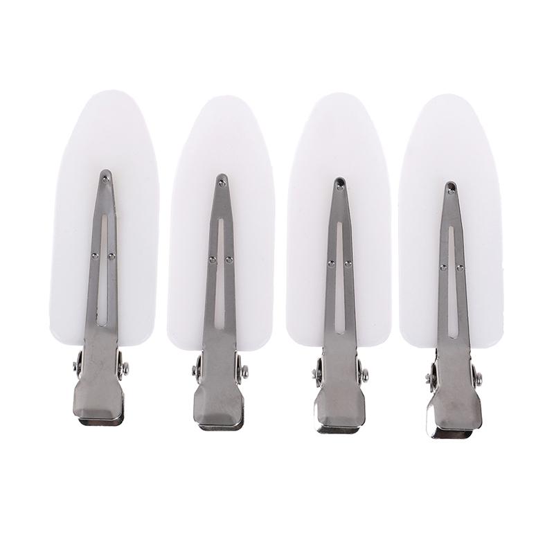 4Pcs Hair Clip No Bend Hair Bangs Clips No Mark Hair Pin Curl Clips 4 Color Leaf