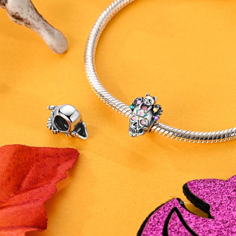 Compatible With Authentic Bracelets Copper Bee Skull Charm Bead Charms Bead Charms Pendants Ideal For Women Jewellery Making Gift