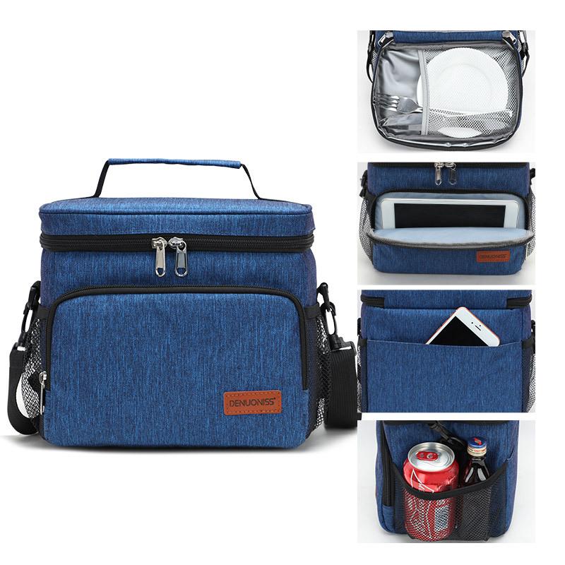 New Insulated Lunch Bag Large Capacity Portable Outdoor Lunch Bag Handheld Office Worker Lunch Bag