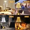 Crystal LED Table Lamp Touch Sensor Desktop Night Light Rechargeable Reading Lamp for Bedroom Bedside Hotel Bar Decor Dimmable