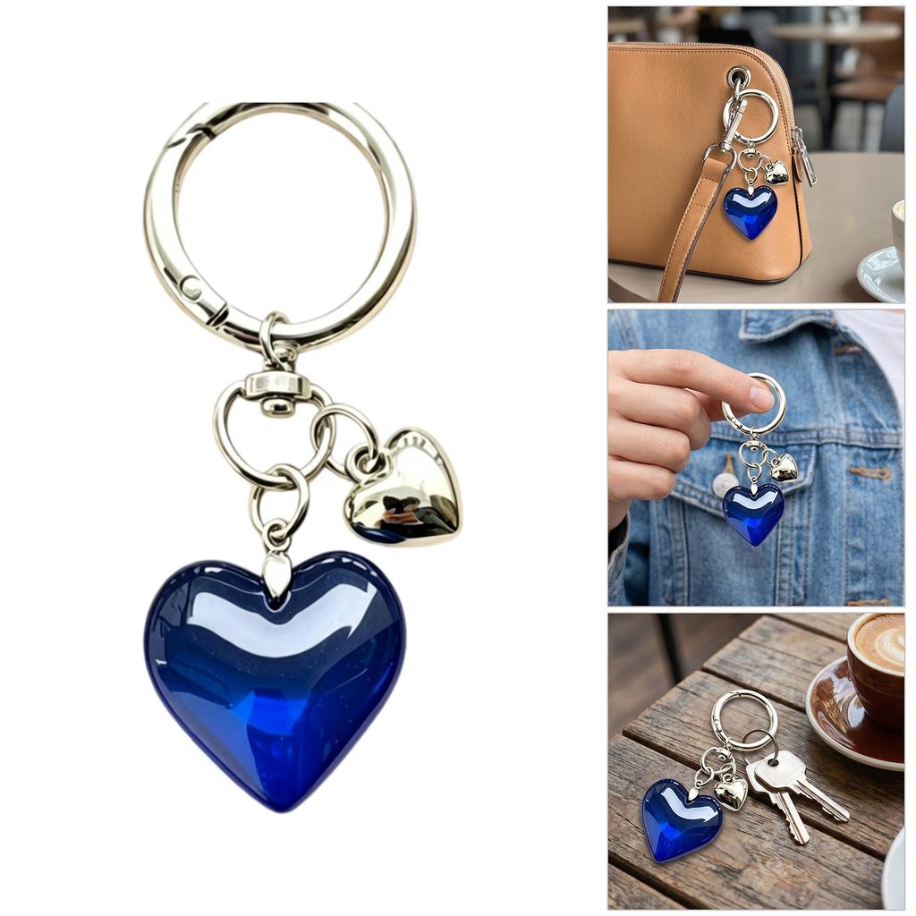 Cute Heart Keychain,Bag Charms Car Key Rings Aesthetic Keychain Accessories for Backpacks,Wallets Decor