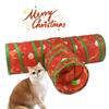 Festival Reindeer Cats Tunnel Indoor Foldable Playtube Small Pet Tunnel Hideaways Interaction Tunnel with Teaser for Cats