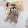 Double-sided solid color imitation cashmere scarf women's winter new thickened warm scarf student scarf shawl