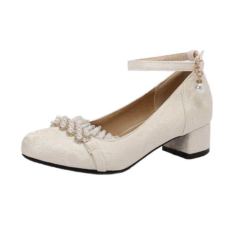 Huge look! With Hanfu, Hanfu shoes, women's thick-heeled horse dress, shoes, fairy gas cheongsam, Mary Jane