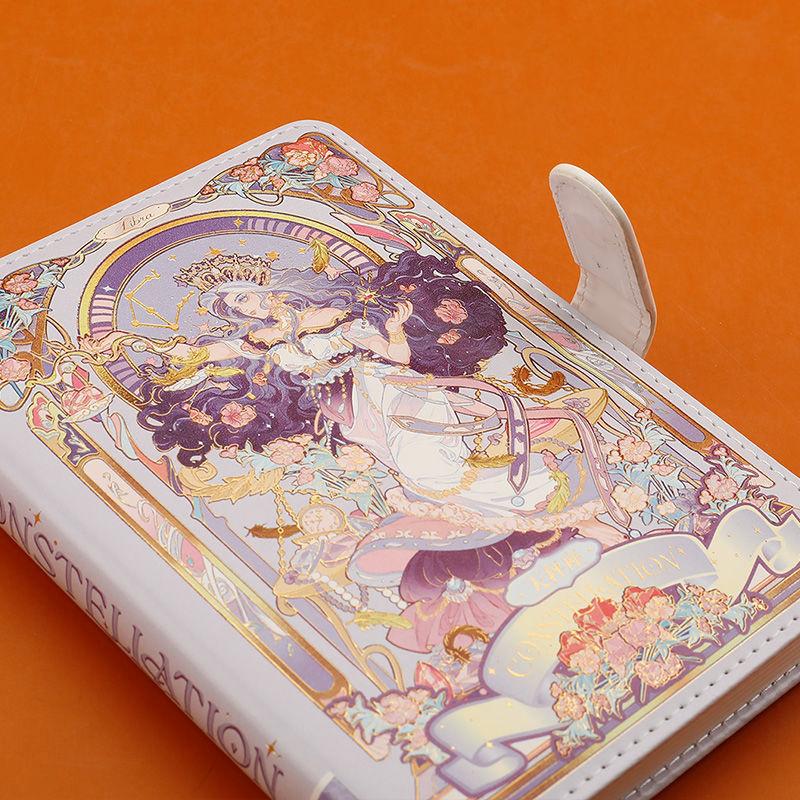 Pen Notatbok Fargeside Illustrasjon Mykt Skinn Magnetisk Spenne Studentdagbok Innbundet Notisblokk