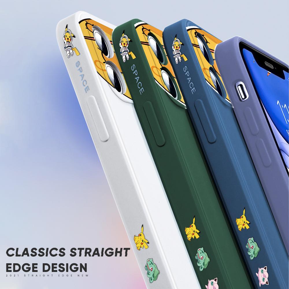 Cute Cartoon Astronaut Phone Case for iPhone 15 14 13 12 11 Samsung Galaxy S23 S22 A52 A52S Soft Full Protection Square Liquid Silicone Cover