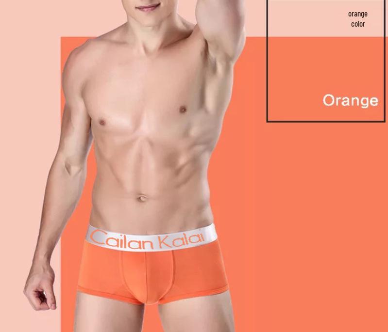 ZKIICK Pánské prodyšné modalové boxerky – Středně vysoký pas, mladistvý styl