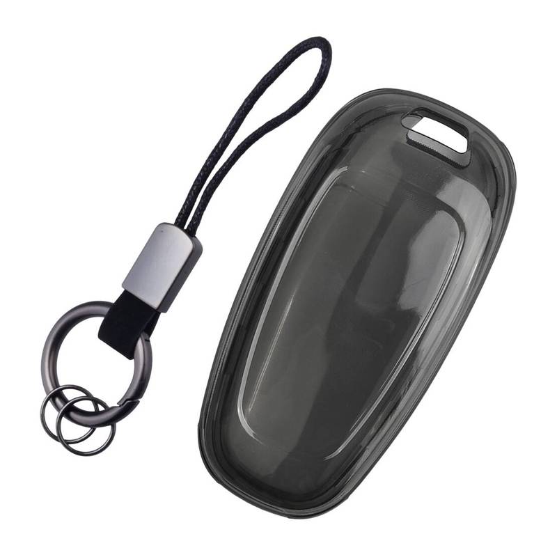 Car Remote Key Fob Cover Case With Keychain Fit For Hyundai Tucson Sonata Ioniq 5 Nexo Santa Cruz Palisade Clear Black TPU