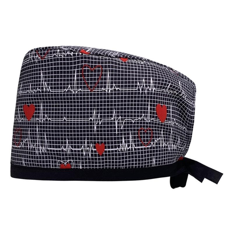 Turban Scrub Caps for Beauty Salon Comfortable Doctor Nurse Surgeon Hat for Hospital Staff Printed Working Hat for Bakery
