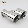 Car Accessories Stainless Steel H Type Double Outlet 101mm 114mm Straight Side Exhaust Pipe Tail Throat