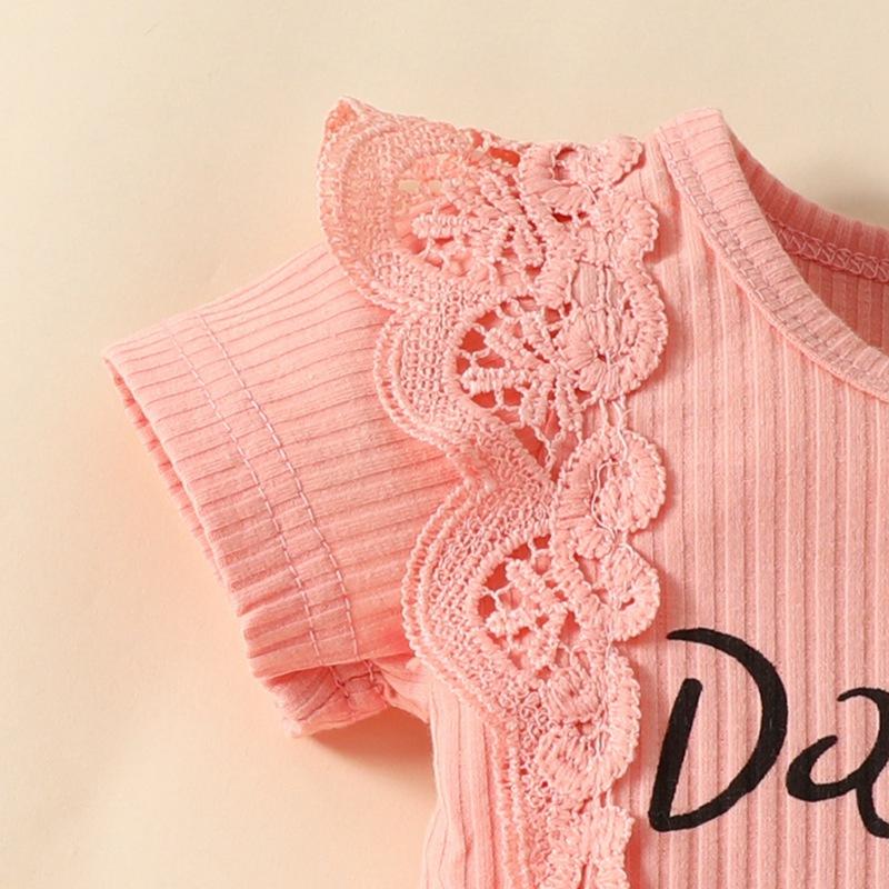 Βρεφικά ρούχα για κοριτσάκια Καλοκαιρινά ρούχα Χαριτωμένα βρεφικά ρούχα με βολάν