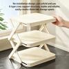 3-Layer Foldable Tray Rack Multi-functional Kitchen Plate Organizer Holder Prep Tray Rack  Bathroom