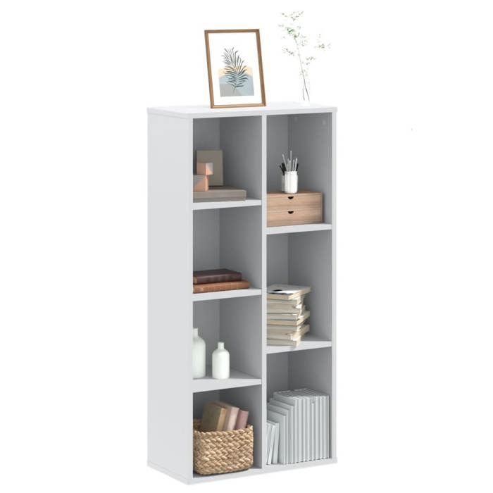 VidaXL Bookcase White 50x25x105 Cm Engineered Wood, Shelf, Bookshelf, Book Support, Storage Cabinet, 852789